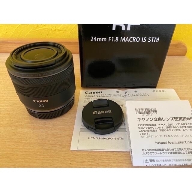 スマホ/家電/カメラCanon RF 24mm F1.8 MACRO IS STM 美品　保証残あり