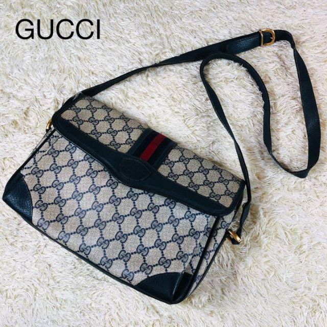Gucci - 良品✨グッチ ショルダーバッグ PVC レザー シェリーライン
