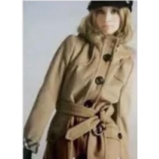 バーバリーブルーレーベル(BURBERRY BLUE LABEL)の雑誌掲載♡BURBERRY BLUE LABEL♡ファー付コート(ロングコート)