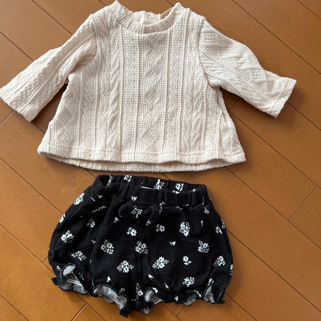 petit main(プティマイン)の**mowi様 専用**  petit main セットアップ　女の子　70 キッズ/ベビー/マタニティのベビー服(~85cm)(その他)の商品写真