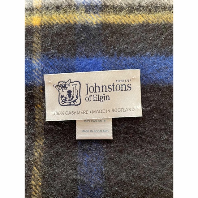 Johnstons(ジョンストンズ)のジョンストンズ カシミヤ ストール 大判 BLACK STEWART レディースのファッション小物(ストール/パシュミナ)の商品写真