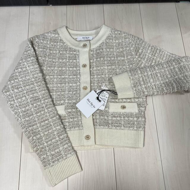 タグあり　Herlipto Mercer Tweed Cardigan Mサイズ