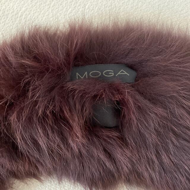 MOGA(モガ)のリボン付き毛皮マフラー レディースのファッション小物(マフラー/ショール)の商品写真