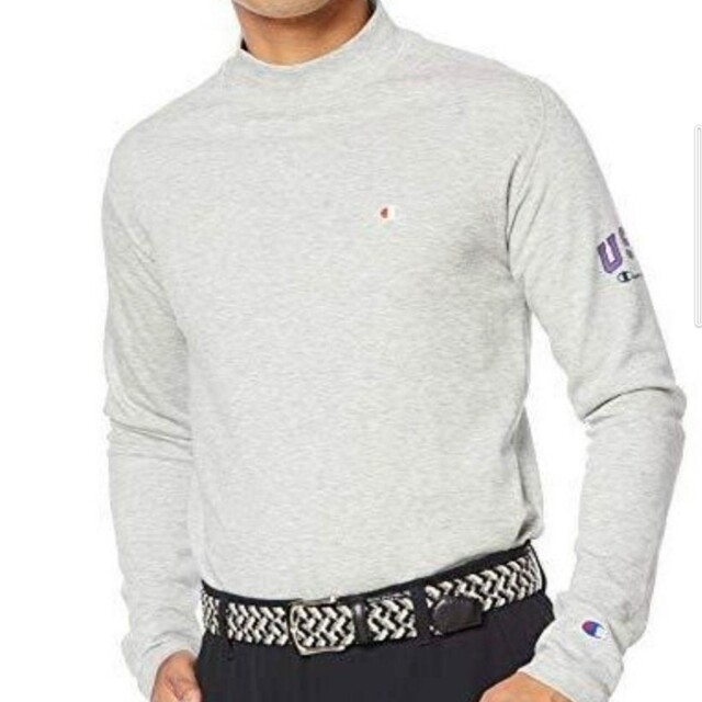 Champion(チャンピオン)の新品 希少 L Champion USA ゴルフ シャツ プロ仕様モデル グレー スポーツ/アウトドアのゴルフ(ウエア)の商品写真