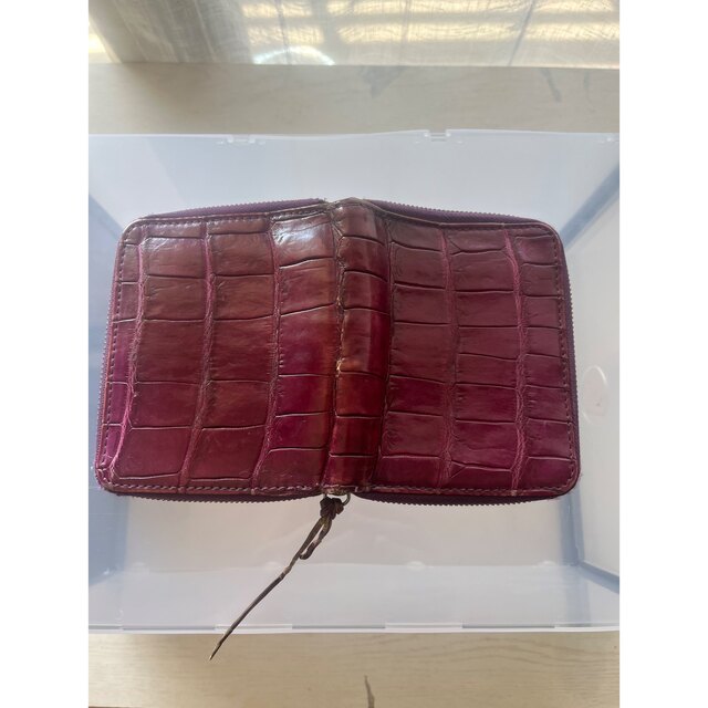 定価10万円以上!BRU NA BOINNE クロコウォレット 希少パープル-