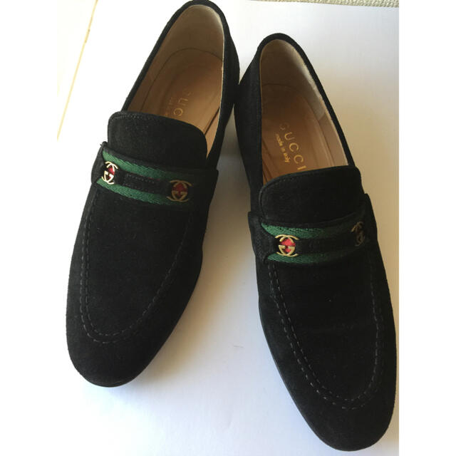 Gucci(グッチ)の極美品 グッチ GGマーク スウェードローファー レディースの靴/シューズ(ローファー/革靴)の商品写真