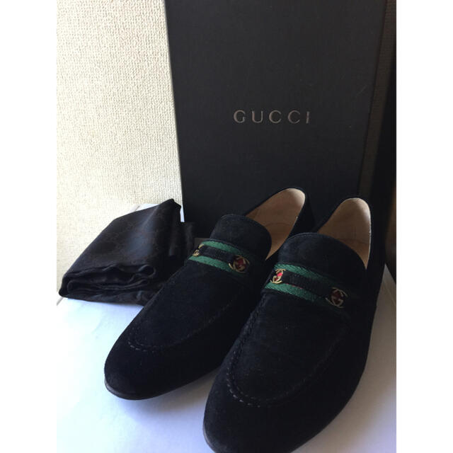 Gucci(グッチ)の極美品 グッチ GGマーク スウェードローファー レディースの靴/シューズ(ローファー/革靴)の商品写真