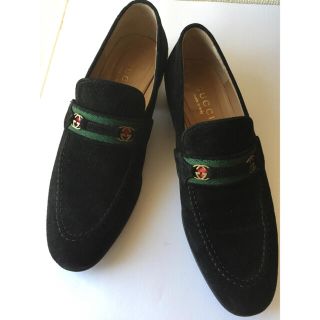 グッチ(Gucci)の極美品 グッチ GGマーク スウェードローファー(ローファー/革靴)