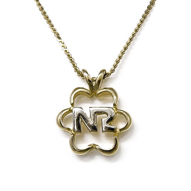 NINA RICCI(ニナリッチ)の美品 NINA RICCI ニナリッチ NRロゴ ゴールド ネックレス レディースのアクセサリー(ネックレス)の商品写真