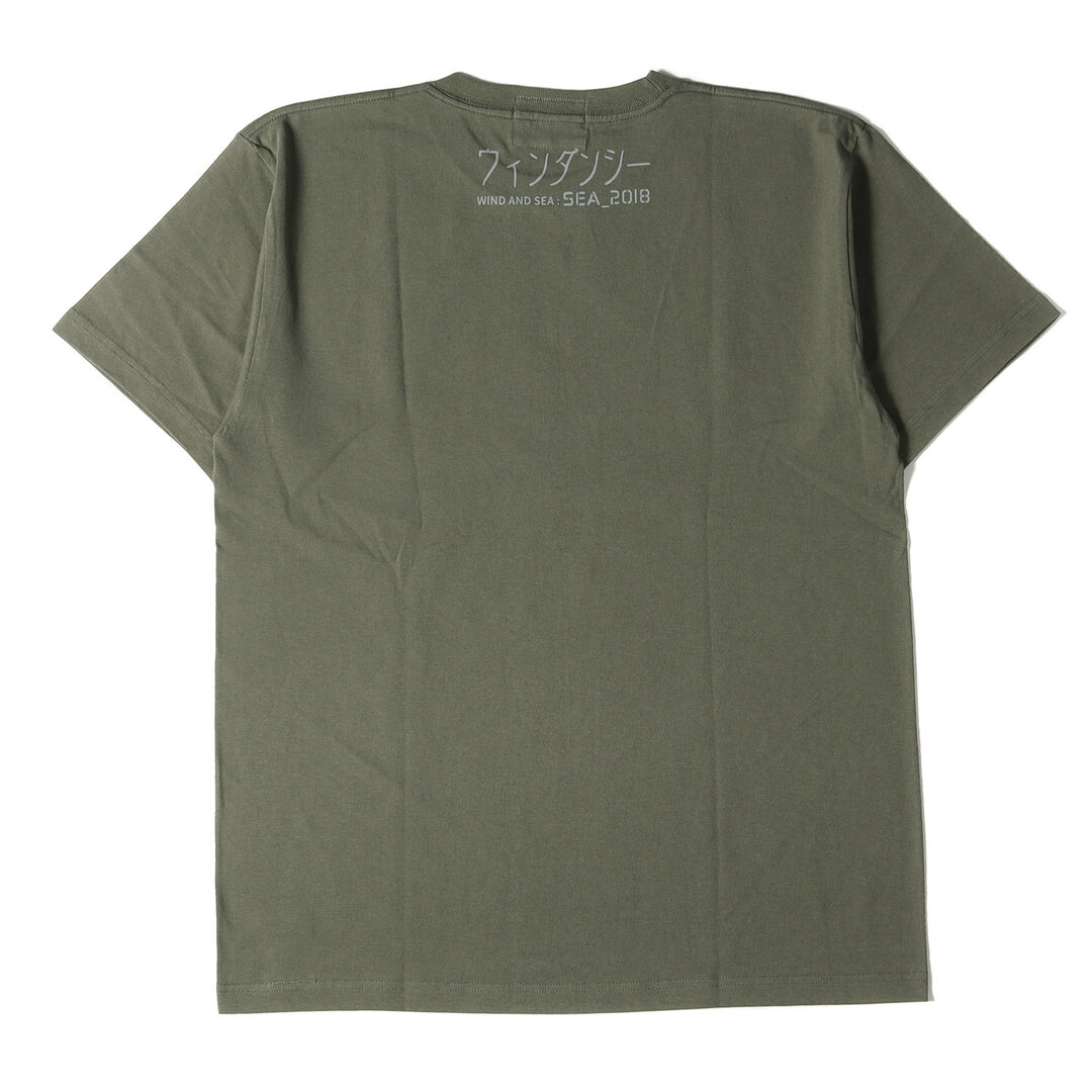 WIND AND SEA ウィンダンシー Tシャツ 攻殻機動隊 SAC_2045 草薙素子 クルーネックTシャツ 22AW カーキ L トップス カットソー 半袖 コラボ 【メンズ】