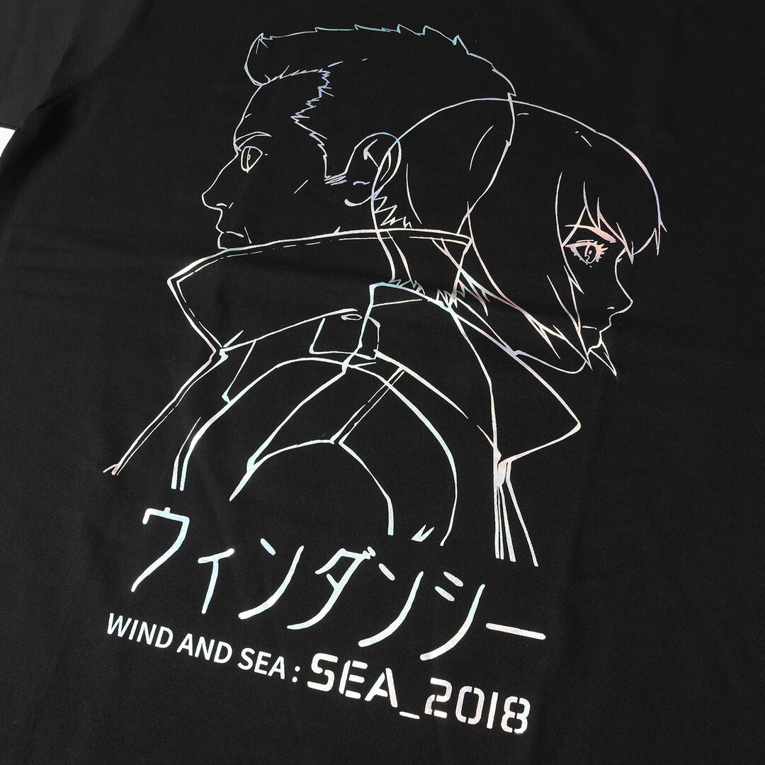 WIND AND SEA ウィンダンシー Tシャツ 攻殻機動隊 SAC_2045 草薙素子&バトー クルーネックTシャツ 22AW ブラック 黒 L  トップス コラボ カットソー 半袖 【メンズ】