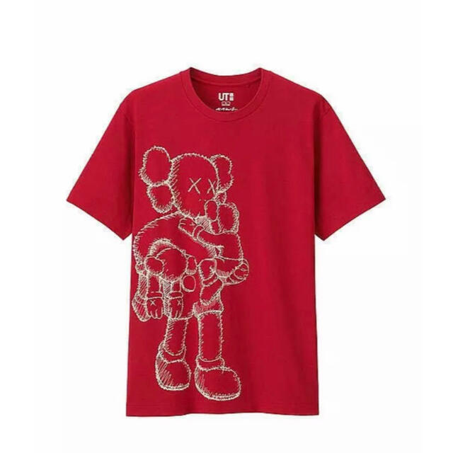 2016年 ユニクロ UNIQLO UT カウズ kaws Tシャツ レッド 赤 メンズのトップス(Tシャツ/カットソー(半袖/袖なし))の商品写真