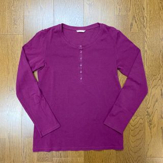 【新品】長袖シャツ　パープル　紫(カットソー(長袖/七分))