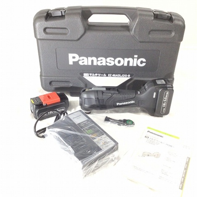 Panasonic(パナソニック)の☆未使用品☆Panasonic パナソニック 18V 充電マルチツール EZ46A5LJ2G-B 黒 バッテリ2個 充電器 ケース 61542 自動車/バイクのバイク(工具)の商品写真