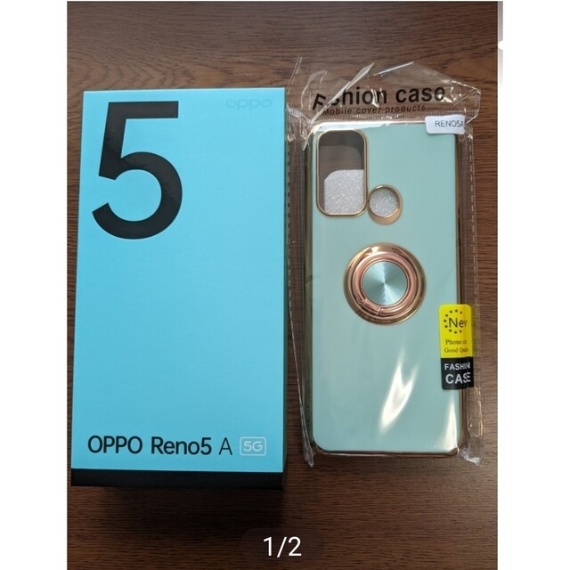 新品OPPO Reno5 A シルバー黒デュアルSIM (DSDV) SIMフリ