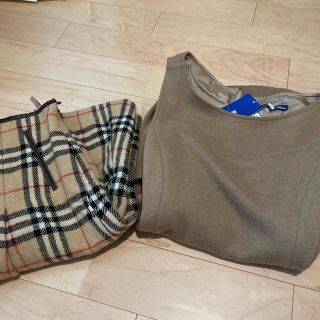 バーバリーブルーレーベル(BURBERRY BLUE LABEL)の✨バーバリー ブルーレーベル ウールワンピース　38✨　624(ひざ丈ワンピース)