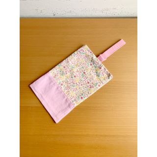 【最終値下げ】上履き入れ　ピンク　小さなお花　上履き袋(シューズバッグ)