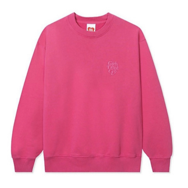 girls don't cry crew neck sweat ピンク S