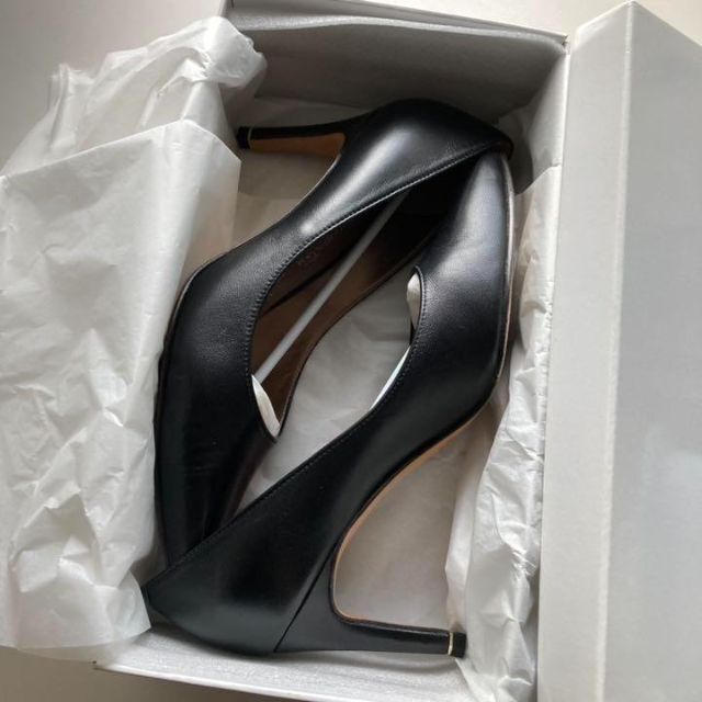 激安人気新品 銀座かねまつ パンプス 23.5cm 黒 ヒール カネマツ