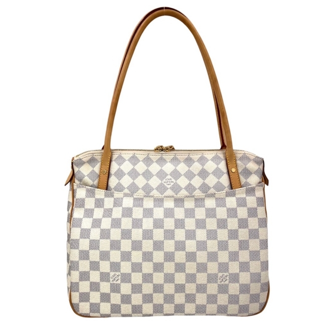 プレミアム
 VUITTON) LOUIS VUITTON バッグ（グレー/灰色系）の ルイヴィトン PM トートバッグ VUITTON(ルイ・ヴィトン) ダミエアズール LOUIS ダミエ・アズール ヴィトン(LOUIS フィジェリPM トータリー ダミエ・アズール ハンドバッグ 肩掛け 鞄 かばん N41176 ホワイト 白 ゴールド金具 レディース 定番 美品【品】 バッグ 1