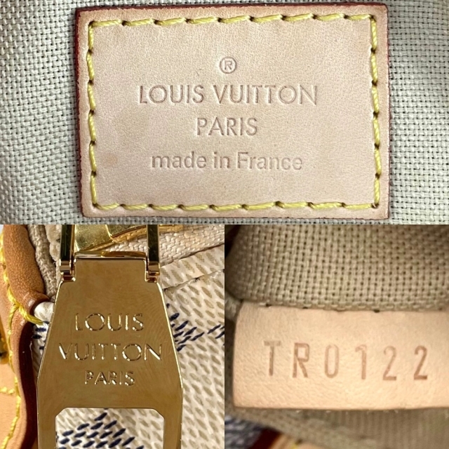 プレミアム
 VUITTON) LOUIS VUITTON バッグ（グレー/灰色系）の ルイヴィトン PM トートバッグ VUITTON(ルイ・ヴィトン) ダミエアズール LOUIS ダミエ・アズール ヴィトン(LOUIS フィジェリPM トータリー ダミエ・アズール ハンドバッグ 肩掛け 鞄 かばん N41176 ホワイト 白 ゴールド金具 レディース 定番 美品【品】 バッグ 4