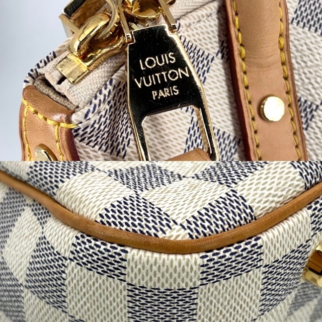 プレミアム
 VUITTON) LOUIS VUITTON バッグ（グレー/灰色系）の ルイヴィトン PM トートバッグ VUITTON(ルイ・ヴィトン) ダミエアズール LOUIS ダミエ・アズール ヴィトン(LOUIS フィジェリPM トータリー ダミエ・アズール ハンドバッグ 肩掛け 鞄 かばん N41176 ホワイト 白 ゴールド金具 レディース 定番 美品【品】 バッグ 6