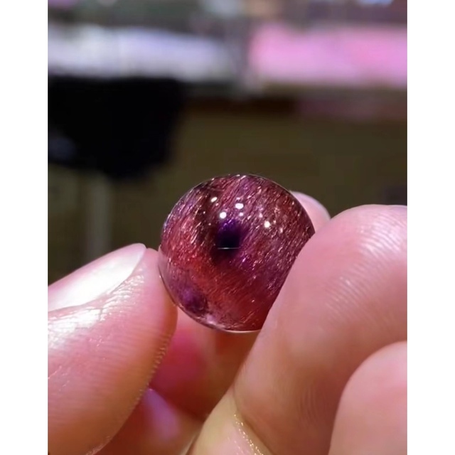 ⭐︎【高級】フラワー パープルルチル スーパーセブン 丸玉 16mm 4