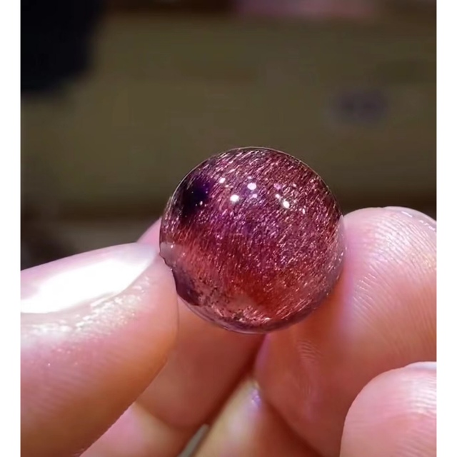 ⭐︎【高級】フラワー パープルルチル スーパーセブン 丸玉 21.3mm ⭐︎【高級】フラワー パープルルチル スーパーセブン 丸玉 21.3mm