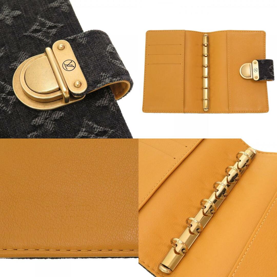 美品 ルイヴィトン モノグラム デニム R21038 アジェンダPM ノワール 手帳カバー 0083【中古】LOUIS VUITTON