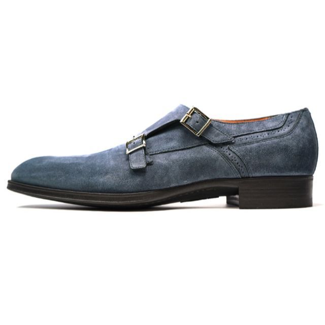 新品 サントーニ SANTONI ダブルモンクスウェードレザーシューズ 9 新品 サントーニ SANTONI ダブルモンクスウェードレザーシューズ 9
