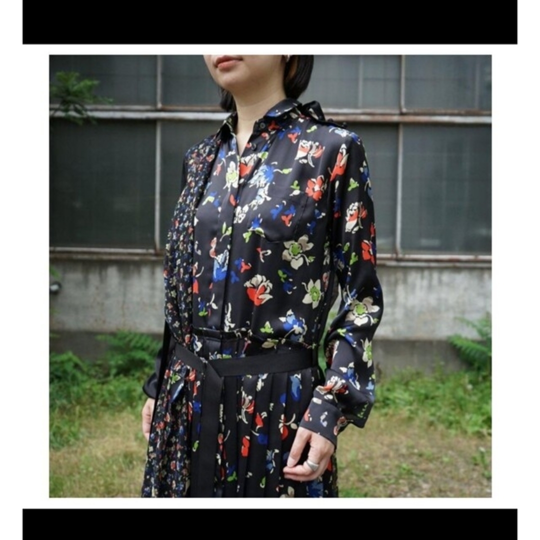 sacai - sacai サカイ フラワープリント ドレス ワンピースの sacai - sacai サカイ フラワープリント ドレス ワンピースの