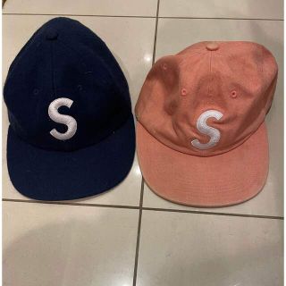 シュプリーム(Supreme)の2セット　シュプリーム ウォッシュド デニム Sロゴ 6パネル帽子(キャップ)