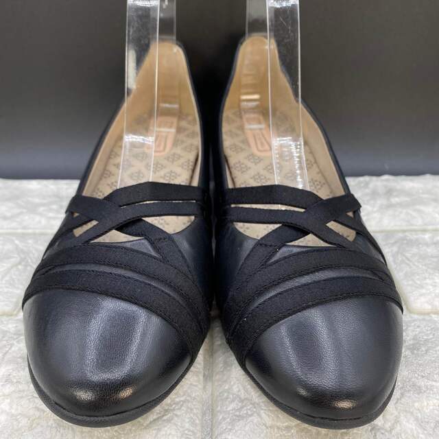 ACHILLES SORBO(アキレスソルボ)の✨極美品 アキレスソルボ フラットパンプス バレエシューズ 本革 幅広 24.5 レディースの靴/シューズ(ハイヒール/パンプス)の商品写真