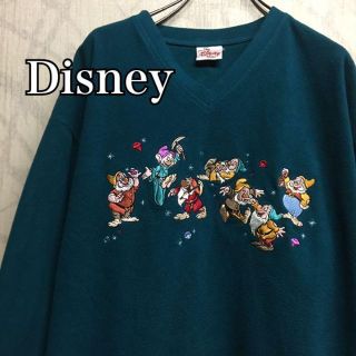 ディズニー(Disney)の【激レア】ディズニー　スウェット フリース  7人の小人　グリーン　ゆるだぼ(スウェット)