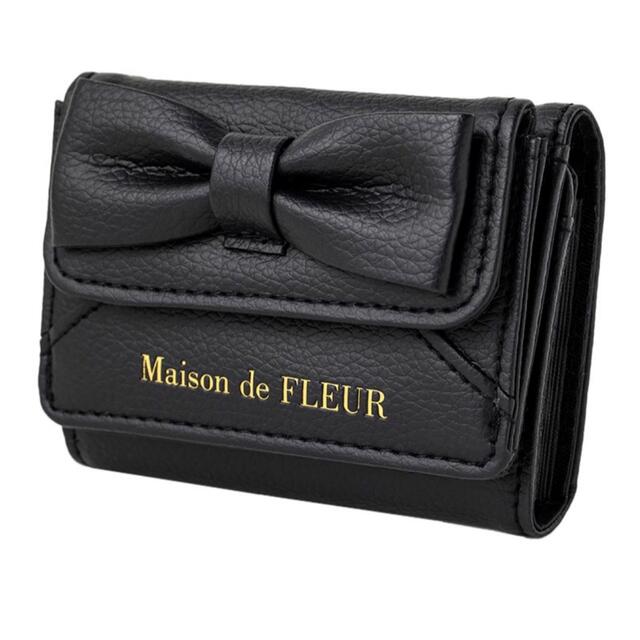 Maison de FLEUR(メゾンドフルール)のメゾン ド フルール　リボンカードケース　財布　黒 レディースのファッション小物(財布)の商品写真