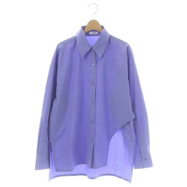 フレイアイディー 22AW アシメヘムスリットスリーブシャツ 長袖 ONE 紫