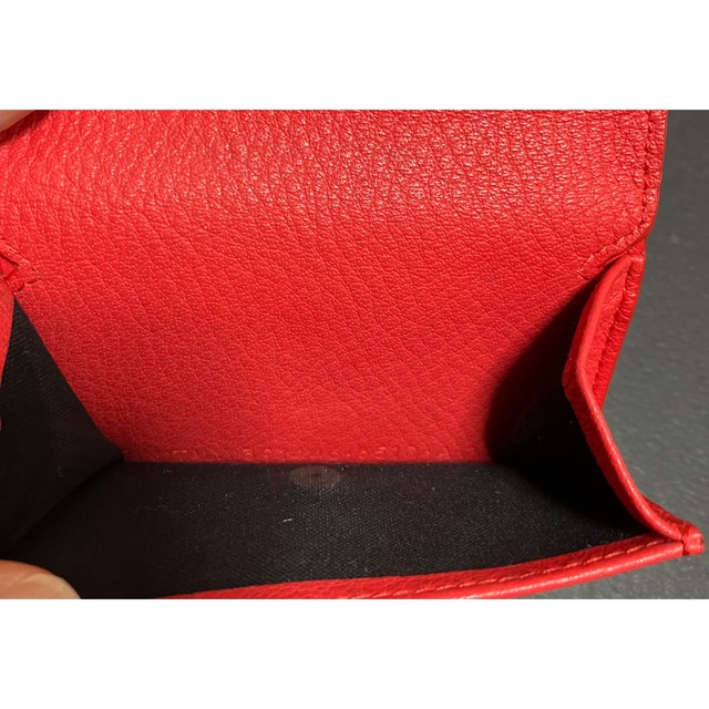 Balenciaga(バレンシアガ)のにゃん助様ご専用　バレンシアガ ペーパーミニウォレット　赤　レッド　旧ロゴ レディースのファッション小物(財布)の商品写真