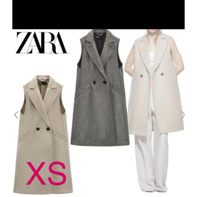 ZARA(ザラ)のZARA  ダブルブレストソフトベスト レディースのトップス(ベスト/ジレ)の商品写真