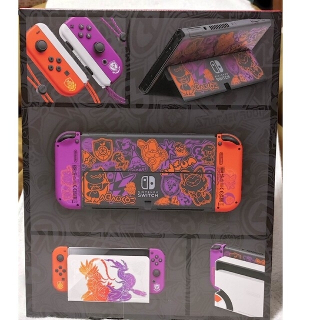 極美品】新型 Switch 有機EL スカーレット・バイオレット 本体のみ