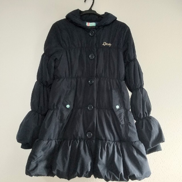 Lindsay(リンジィ)のLindsay Aラインコート ネイビー160 キッズ/ベビー/マタニティのキッズ服女の子用(90cm~)(コート)の商品写真