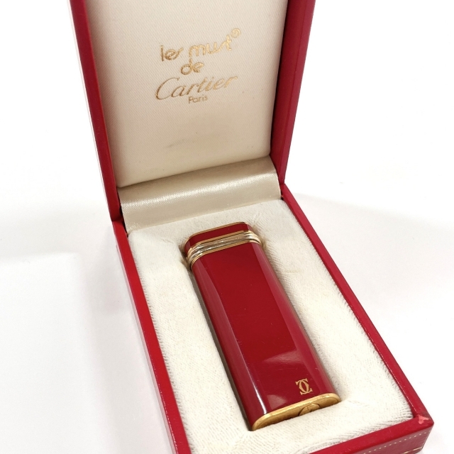 Cartier(カルティエ)のカルティエ ライター ガスライター   レッド メンズのファッション小物(タバコグッズ)の商品写真