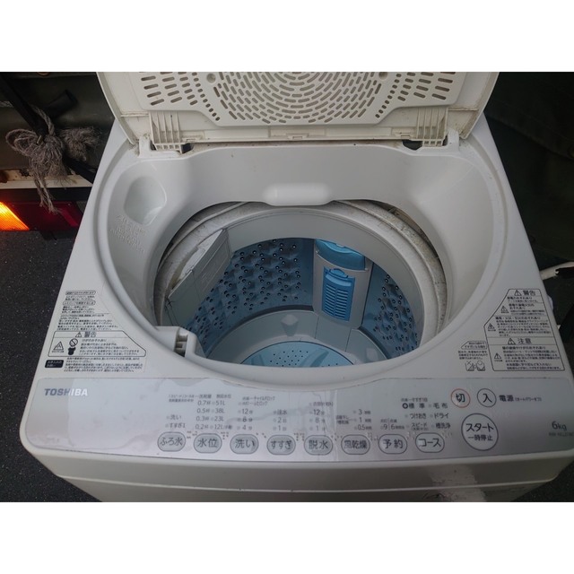 【良品】東芝 6kg 洗濯機 2015年製 関東甲信送料無料 AW-6G2 4
