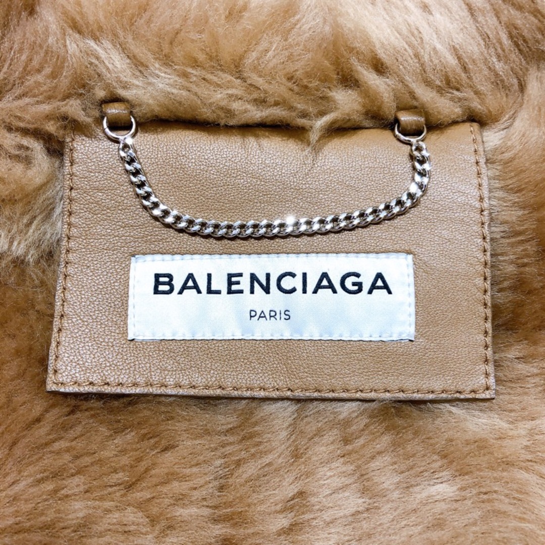 バレンシアガ BALENCIAGA ムートンジャケット キャメル 羊革 レディース その他アウター