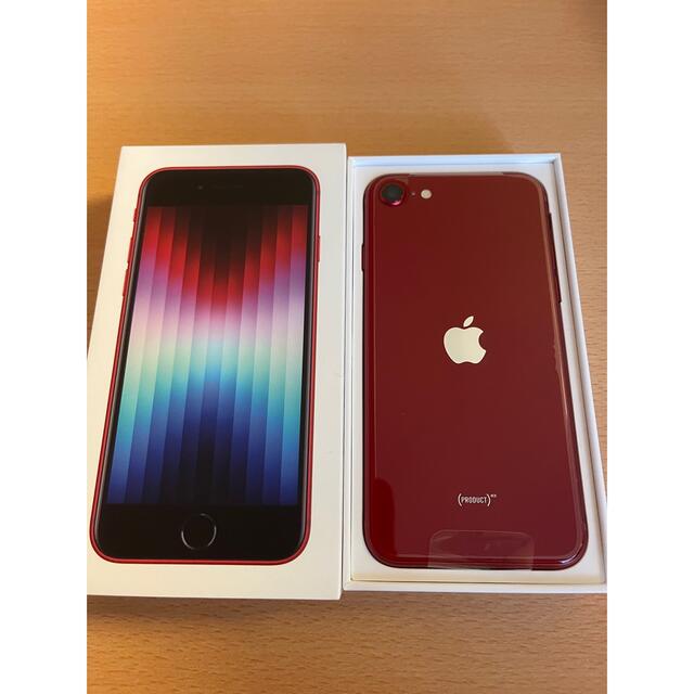apple iPhone SE3 レッド 64GB 新品未使用スマートフォン/携帯電話