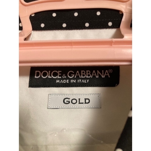 DOLCE&GABBANA GOLD 白シャツ ドットプリント