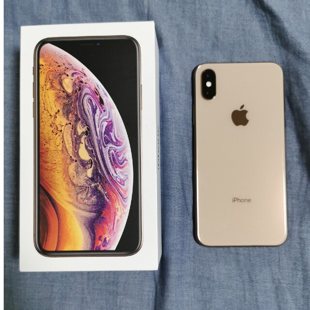 【電池容量89％】美品 iphone xs 256GB ゴールド simフリー