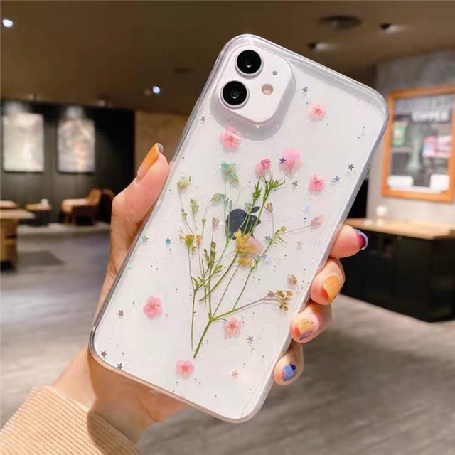  iPhoneケース　押花 スマホ/家電/カメラのスマホアクセサリー(iPhoneケース)の商品写真