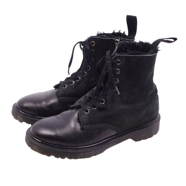 ドクターマーチン Dr.Martens ブーツ ムートン ショートブーツ サイドジップ 8ホール スエード シューズ メンズ UK6 EU39 US7(25cm相当) ブラック