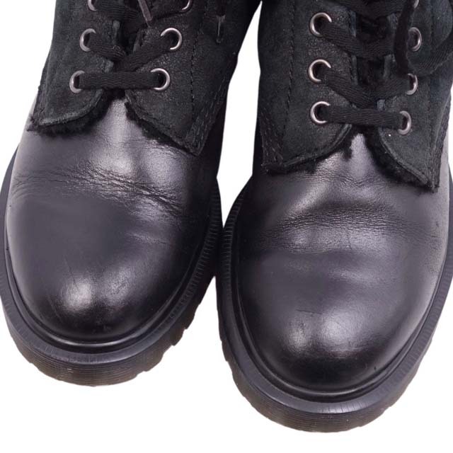 ドクターマーチン Dr.Martens ブーツ ムートン ショートブーツ サイドジップ 8ホール スエード シューズ メンズ UK6 EU39 US7(25cm相当) ブラック