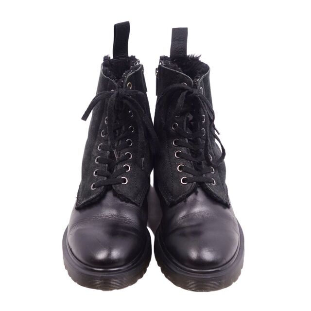 ドクターマーチン Dr.Martens ブーツ ムートン ショートブーツ サイドジップ 8ホール スエード シューズ メンズ UK6 EU39 US7(25cm相当) ブラック